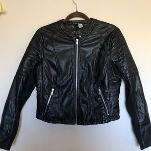 Black leather jacket